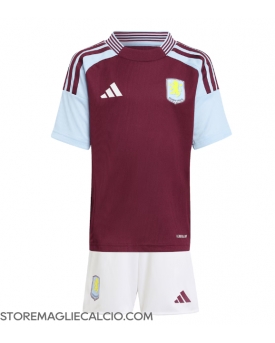 Aston Villa Maglia Gara Casa Repliche 2024-25 Bambino Maniche Corte